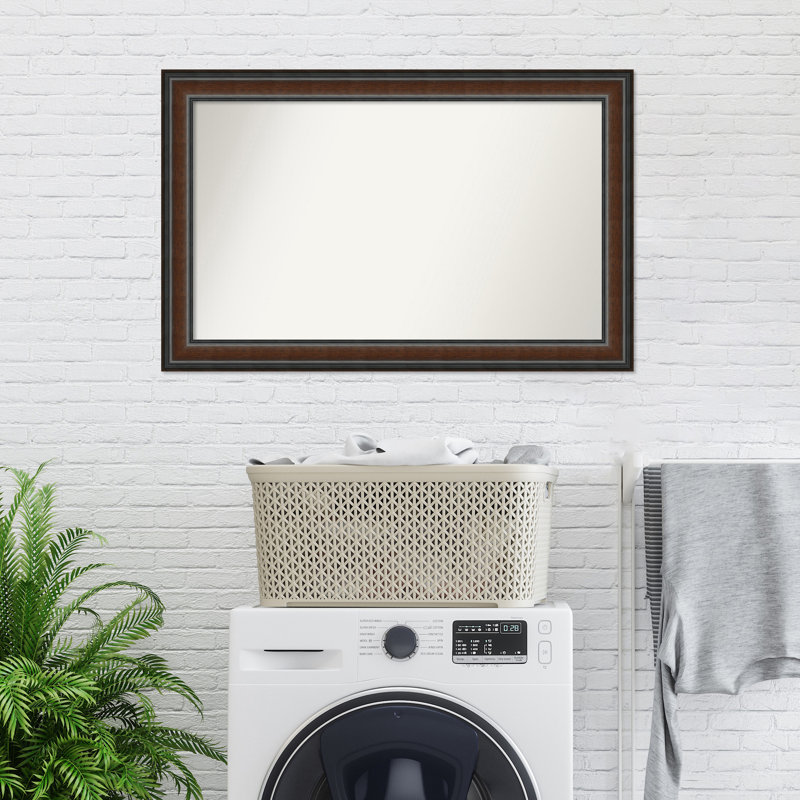 Halcott Solid Wood Rectangle Wall Mirror, 39" H x 25" W