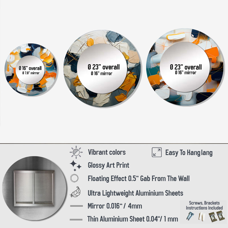 Giunta Metal Round Mirror