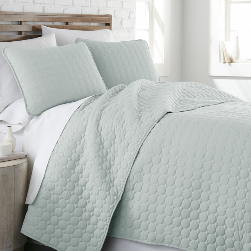 Ensemble de courtepointe réversible surdimensionnée et légère avec taies décoratives Southshore Fine Linens, Ardoise
