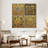 " Gold Rococo Florals " 4 Piece Art Graphic Art Print-93822100