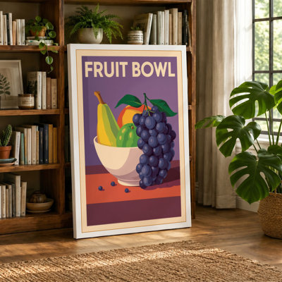Fruit Bowl Art Deco - Wrapped Canvas
