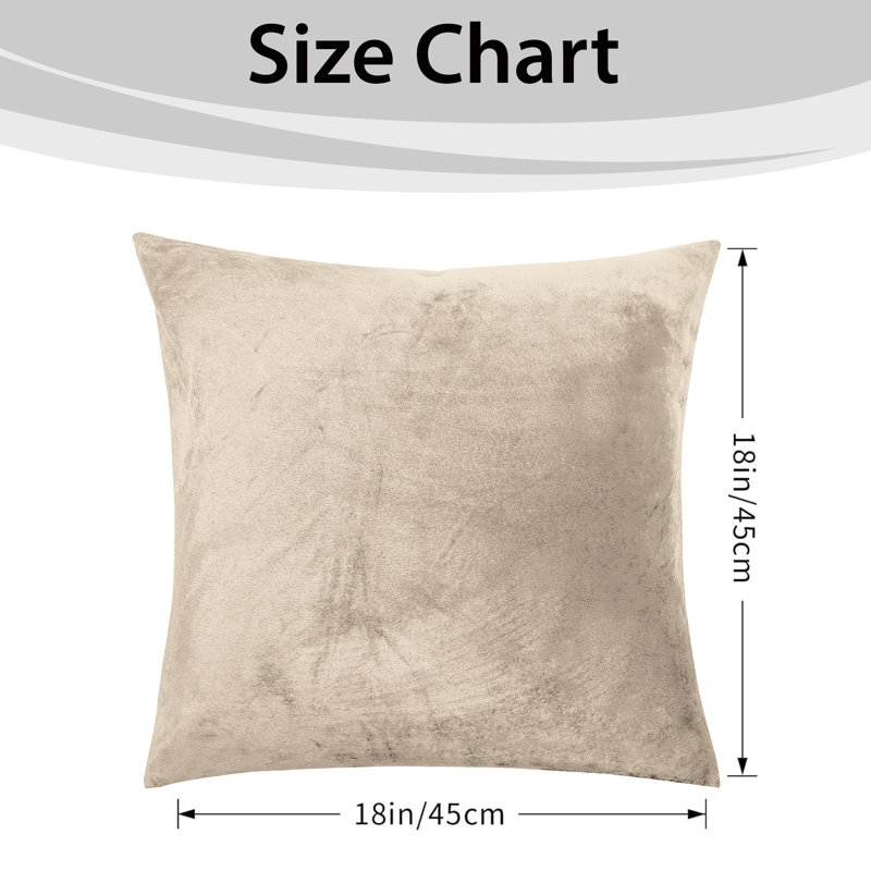 Aspire Homeware Square Plain Velvet Scatter Cushion Cover, Beige, Pack of 4