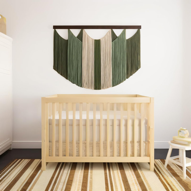 Macrame Wall Hanging, Green/Beige