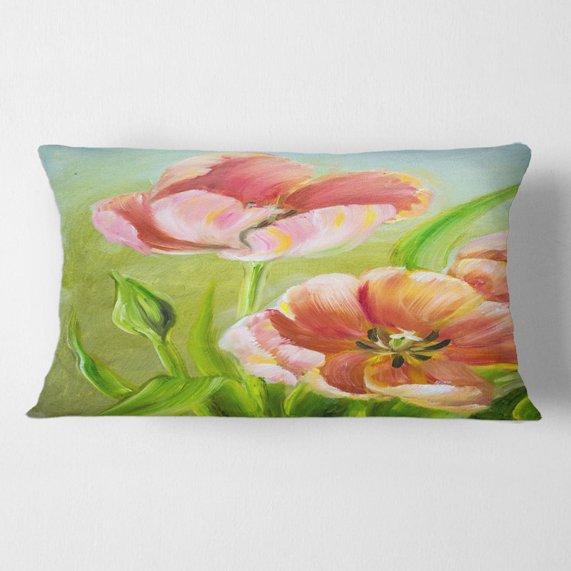 Housse et insert de coussin rectangulaire Tulipes Flowers III