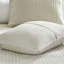 Courtepointe crème pour très grand / très grand lit, microfibre avec rembourrage en coton, lit de repos réversible 3 pièces en très grand lit, intérieur, repos apaisant-124253700