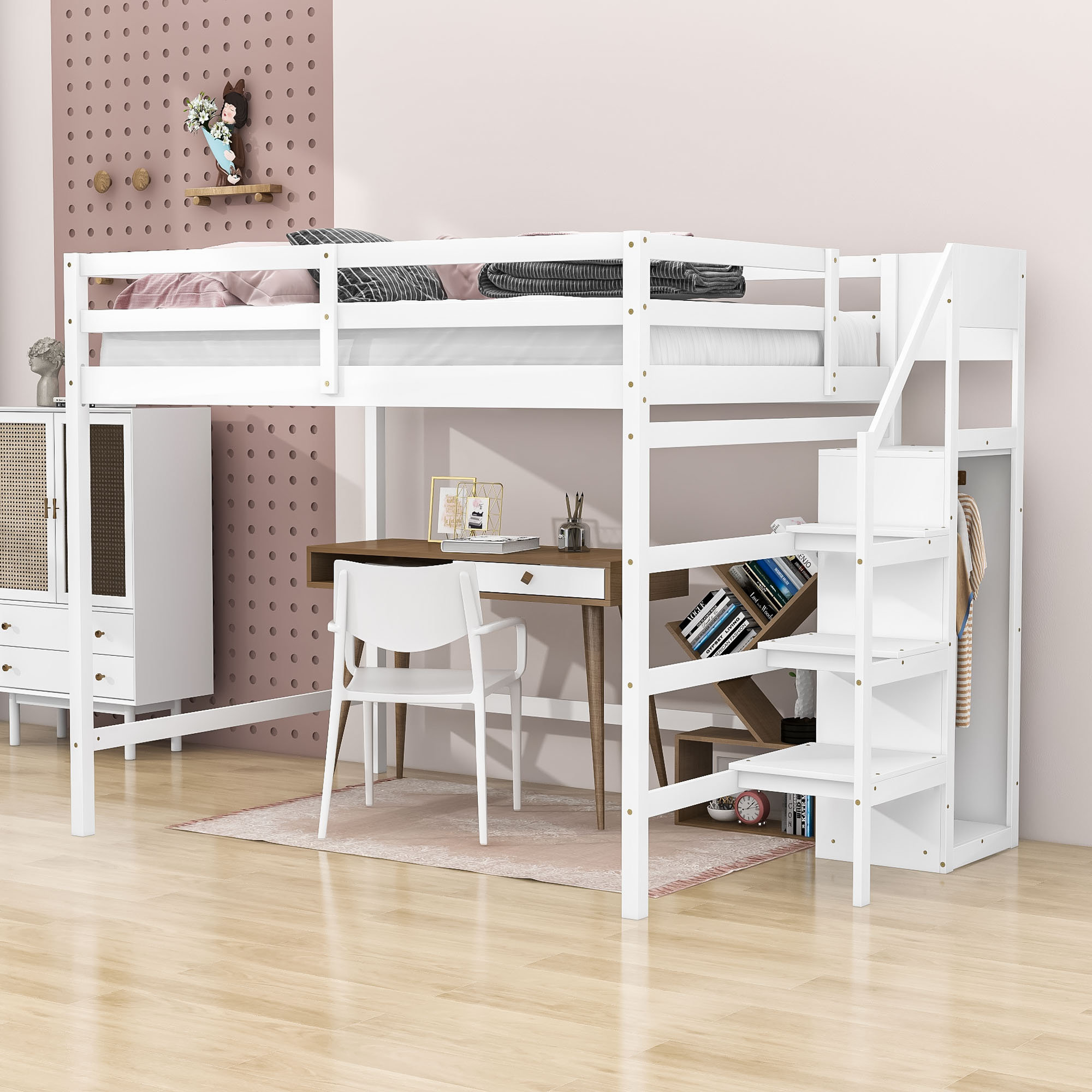 Harriet Bee Fidana Full Loft Bed by Harriet Bee | Wayfair