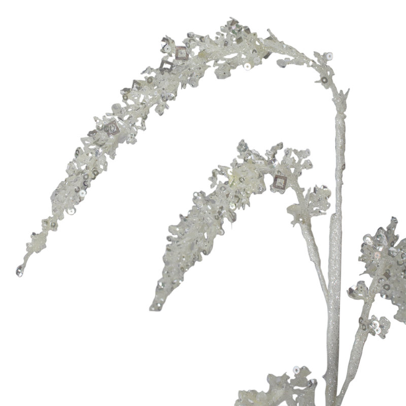 Paillettes et paillettes artificielles, 27 po, blanc
