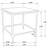 Ebby Square Genuine Marble-Top End Table with Iron Frame, White and Antique Black