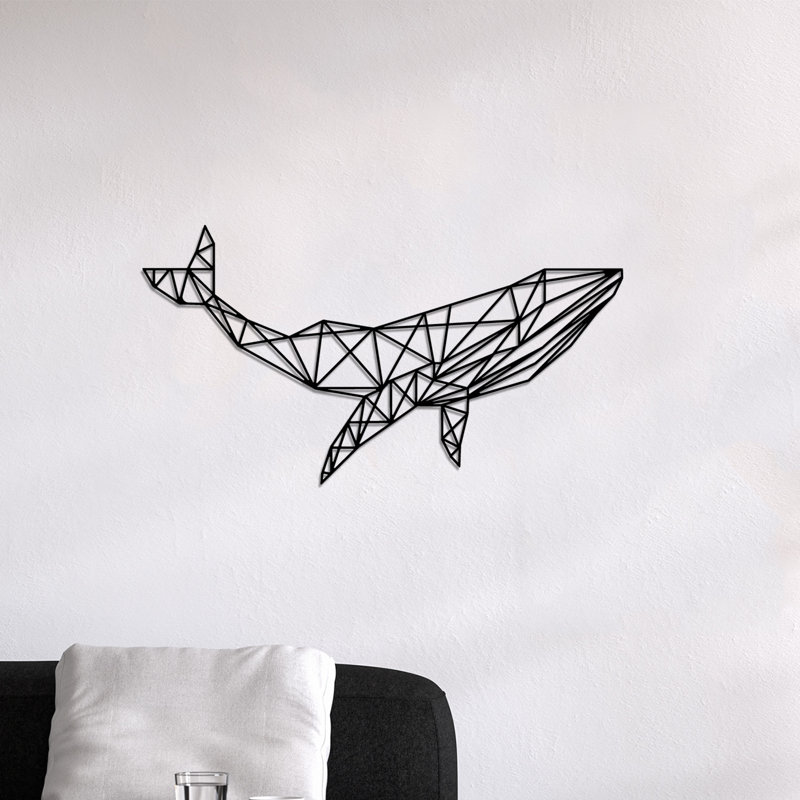 Animals Wall Decor on Metal, Black