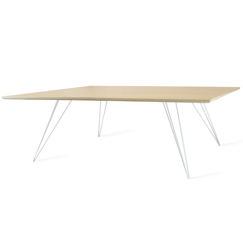 Williams Coffee Table, White, 18" H x 54" L x 46" W, Maple