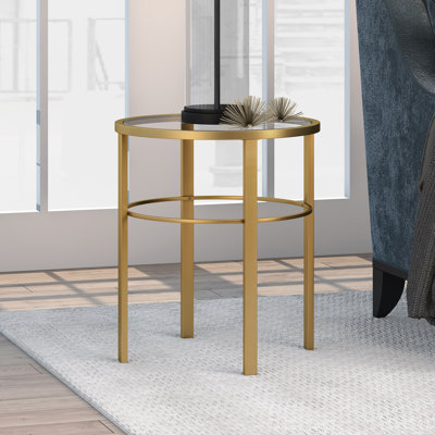 Gaia Glass Top End Table