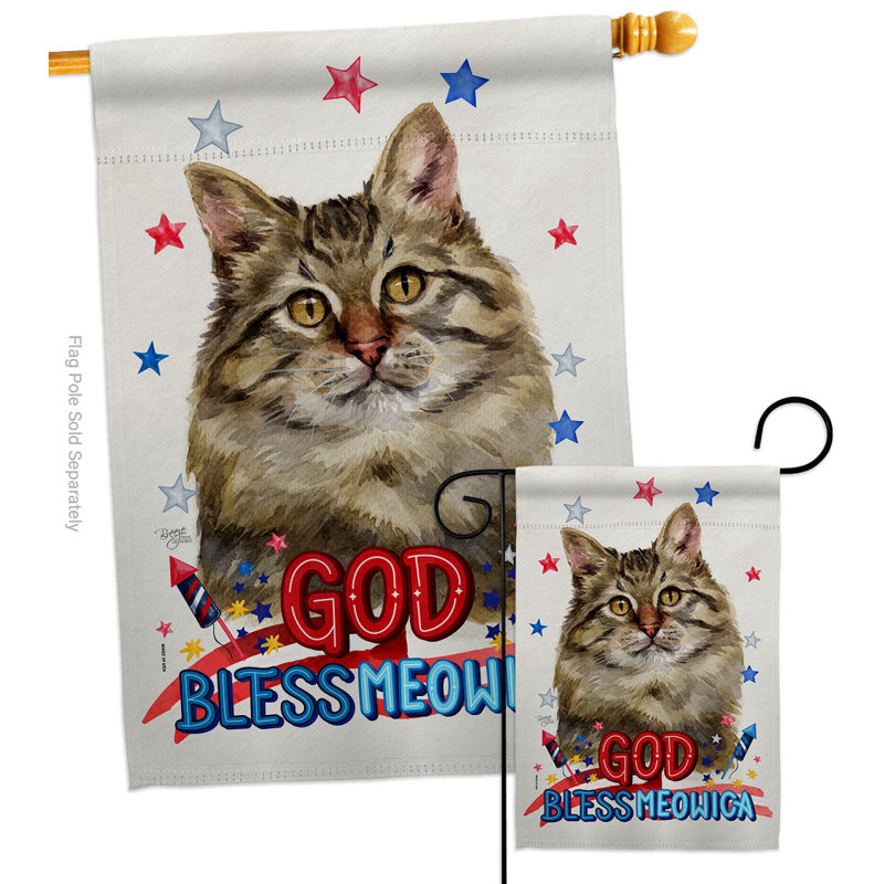 Drapeau de jardin patriotique en polyester à 2 faces, H 40 po x l 28 po