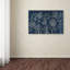 « indigo floral i », reproduction sur toile tendue-32714202