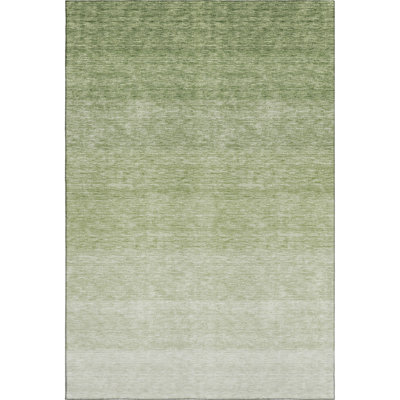 Premium Machine Washable Prisco Green Rug