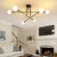 Modern 72cm 6-Light Sputnik Semi Flush Ceiling Light With Bulbs-505601569