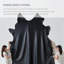 Canapé modulaire noir en cuir véritable