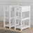 24'' Tall End Table, Narrow Side Table with Drawer and Shelves for Small Space-788587465