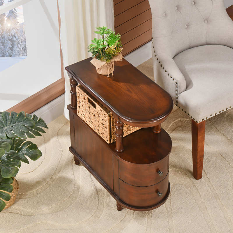 Ecequiel Side Table Set, Cherry Walnut
