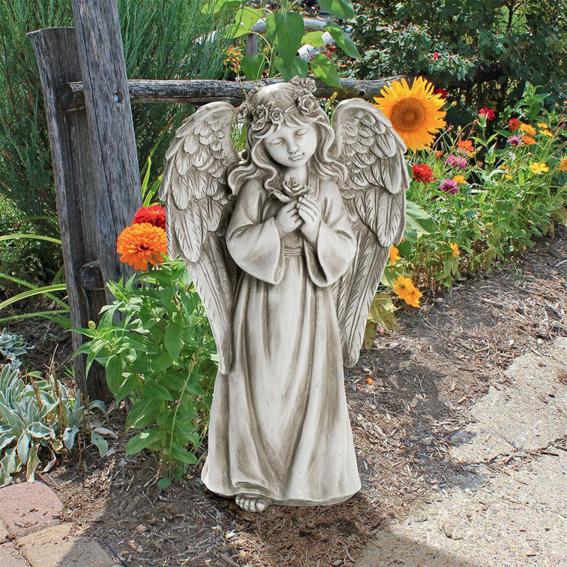Statue d'ange de jardin Divine Messenger