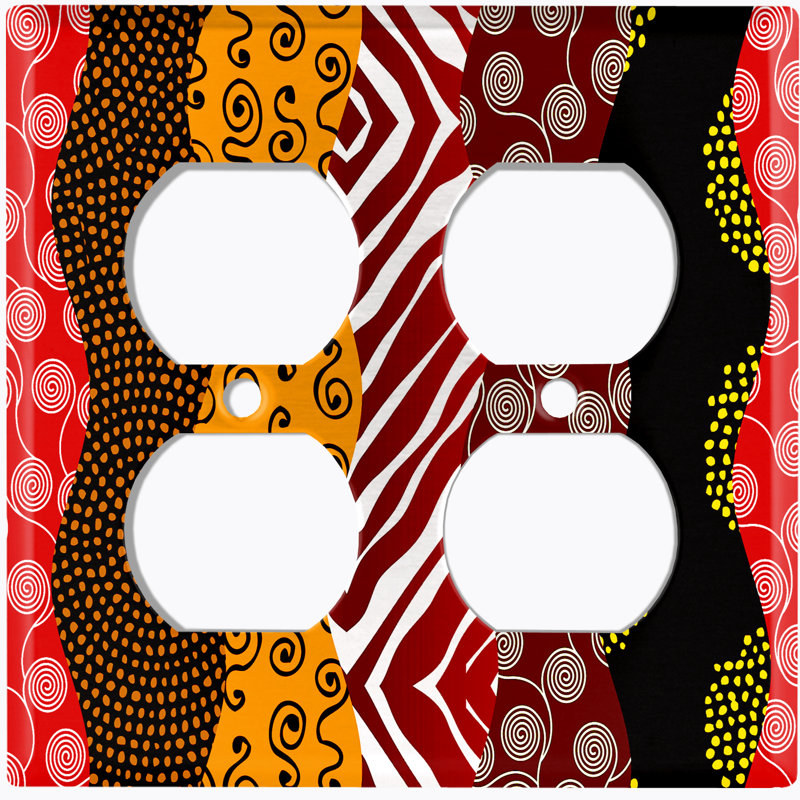 Patterned 2 - Gang Toggle Light Switch Standard Wall Plate
