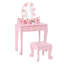 Ensemble de coiffeuse pour enfants avec miroir et table de maquillage légère et ensemble de coiffeuse et tabouret en bois-976272427