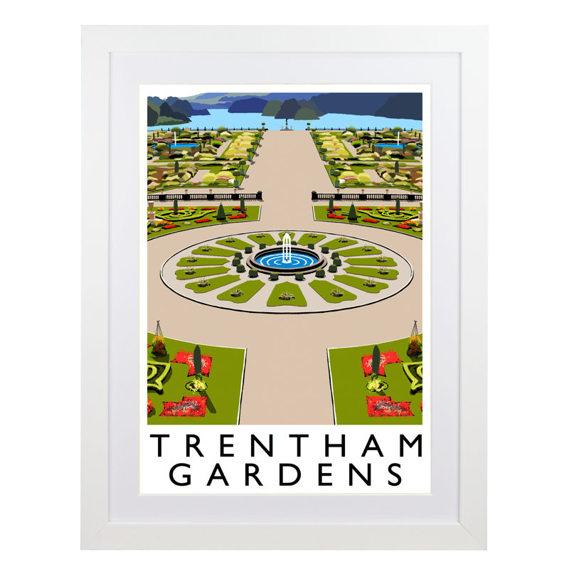 Trentham Gardens 1 Piece Wall Art, 54 cm H x 44 cm W x 2.2 cm D, White Wood Frame