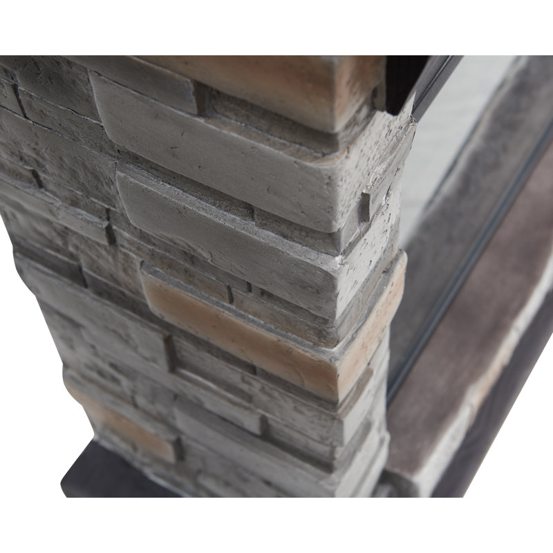 Foyer électrique Carlill, Gris, H 35 po x l 40 po x P 11,5 po