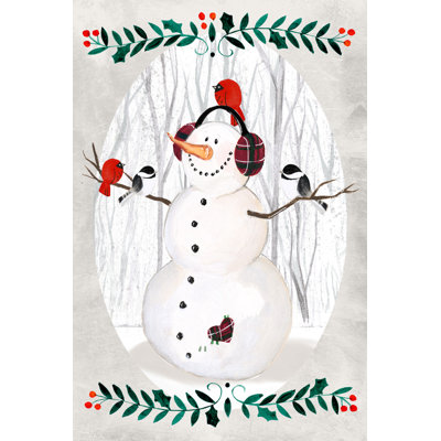 Folk Snowman Forest Collection B by Jennifer Paxton Parker - Graphic Art Print