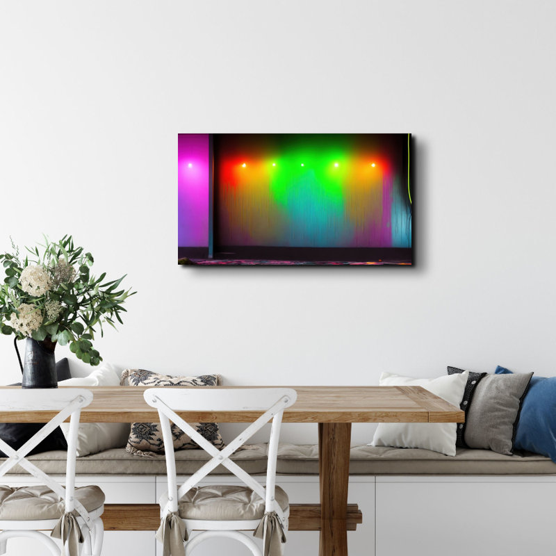 «Neon Wall Color» par Stephen Chambers, impression sur toile tendue, L 18 po x H 15 po