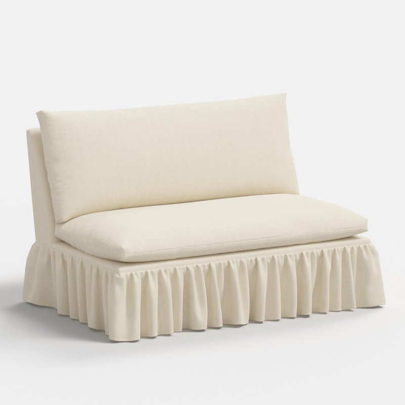 Thelma Settee, Relaxed Linen Cream