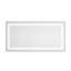 Miroir de salle de bain 48 po x 24 po à DEL avec façade et rétroéclairage, miroir de meuble-lavabo mural avec cadre en aluminium, antibuée, mémoire, 3 couleurs, gradation continue-25233391