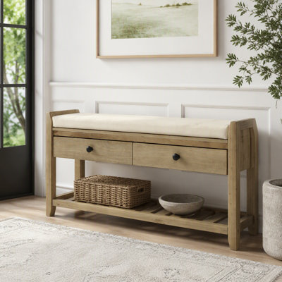 Shoe Rack Bench with Cushioned Seat and Spacious Drawers