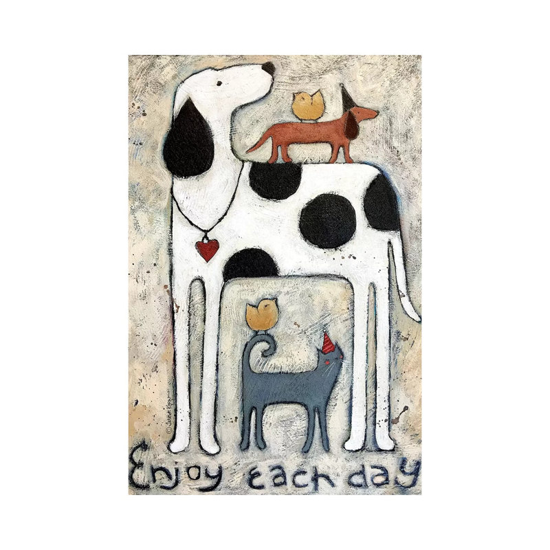 Each Day 1 Piece Painting on Canvas, 20.32 cm H x 30.48 cm W, Wrapped Canvas