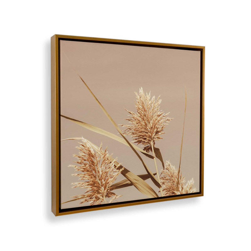 Champ d'or, H 16,75 po x l 16,75 po x P 1,75 po, Cadre flottant or poli