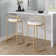 Upholstered Counter Stool with Metal Frame