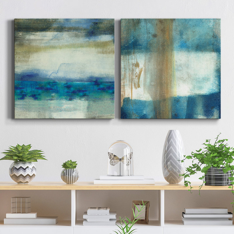 «Sand Lake Summer I», ensemble de 2 reproductions d'art sur toile tendue, H 24 po x l 48 po x P 1 po