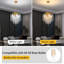 Modern Gold Tree Branch Crystal Chandelier, 12", G9 (No Bulb)