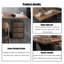 Bureau rectangulaire en bois massif brun + noir-107205919