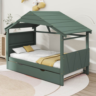 Lit gigogne en bois avec rangement Jaylyn