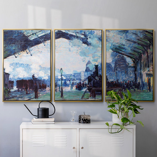 Vault W Artwork Monet Framed On Canvas 3 Pieces Print | Wayfair