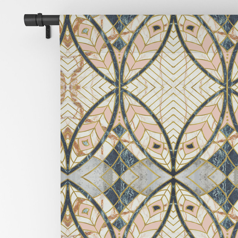 Marta Barragan Camarasa Pattern Mosaic Art Deco I 1pc Blackout Window Curtain Panel, 50" W x 96" L