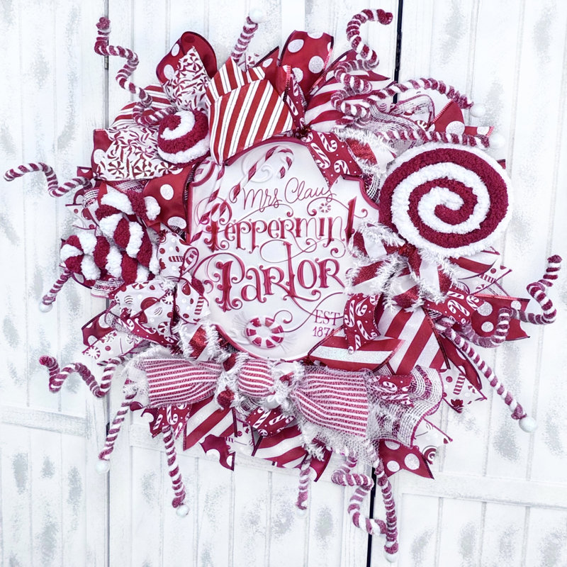 Couronne en maille 20 po Peppermint