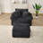 Corduroy Compression Chaise Lounge Chair with Ottoman - No Assembly-496329417