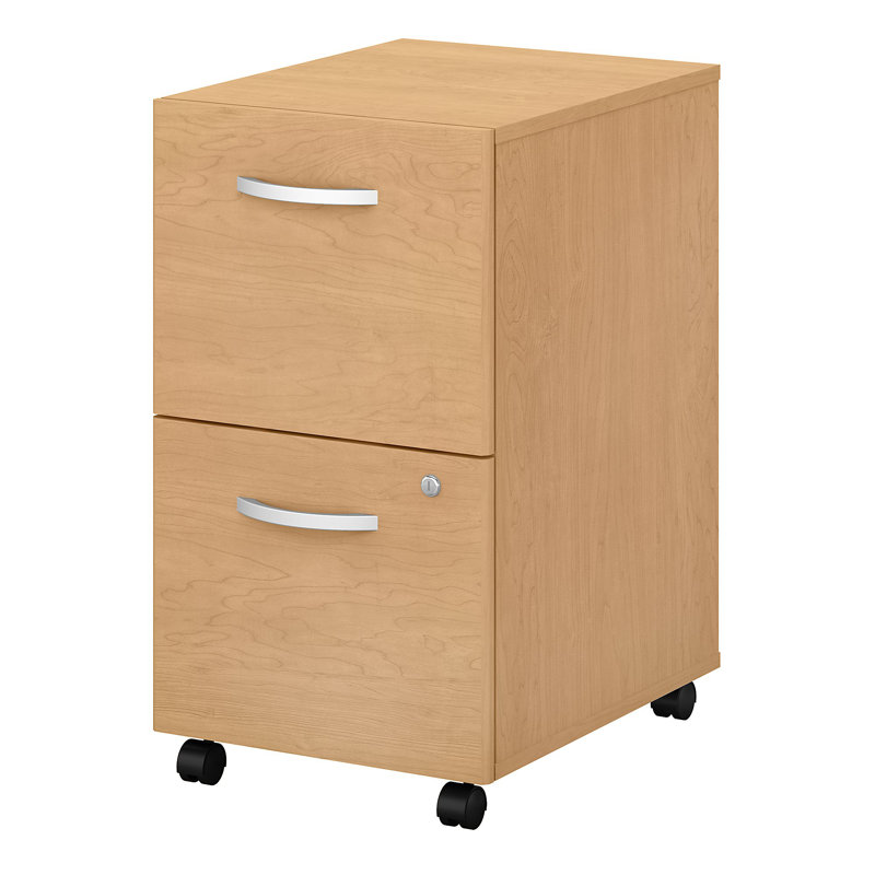 Studio C 16'' Wide 2 -Drawer Mobile File Cabinet, Natural Maple
