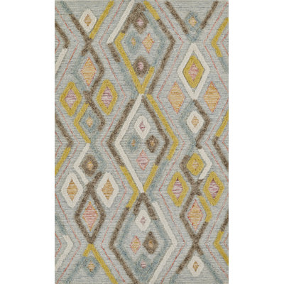 Chopin Hand Tufted Wool Gray/Yellow/Brown Rug