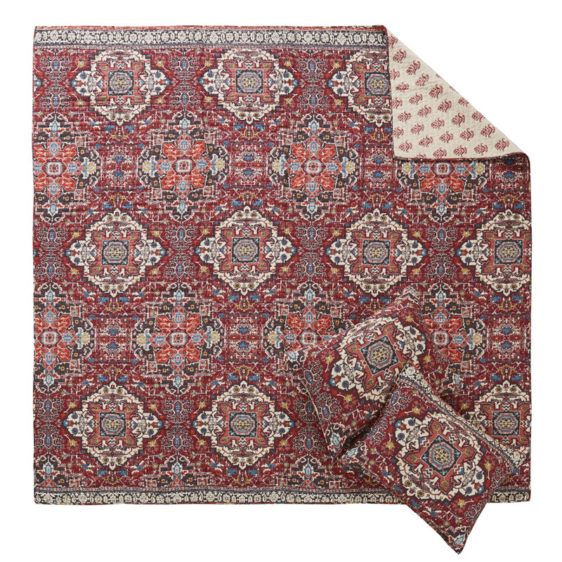 Khotan Red Twin Quilt Set