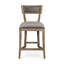 Upholstered Stool with Solid Wood Frame