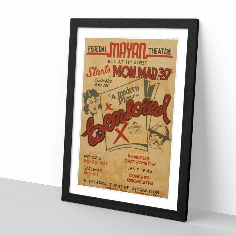 Single Picture Frame Print, Black