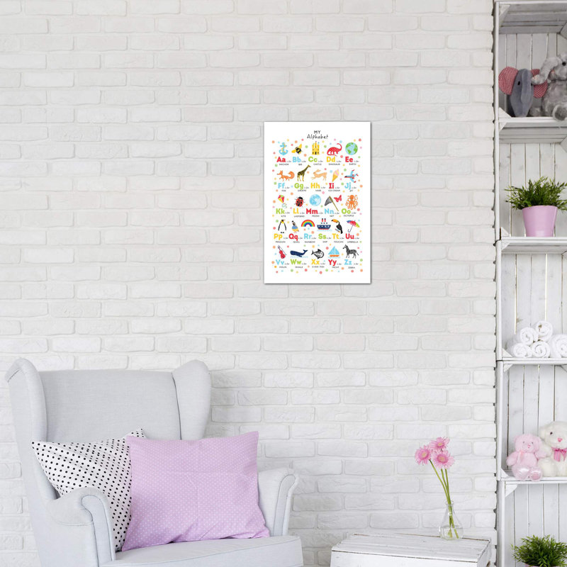 Bright Alphabet - Print, Wrapped Canvas, No Mat, 60'' H x 40'' W x 1.5'' D