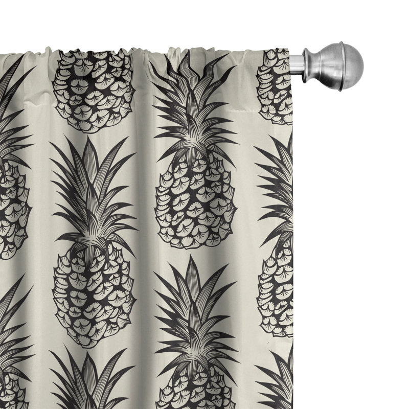Tropical Semi-Sheer Rod Pocket Sliding Panel, 28" x 84"